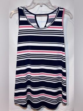 MTS Striped Sleeveless Top Size Medium